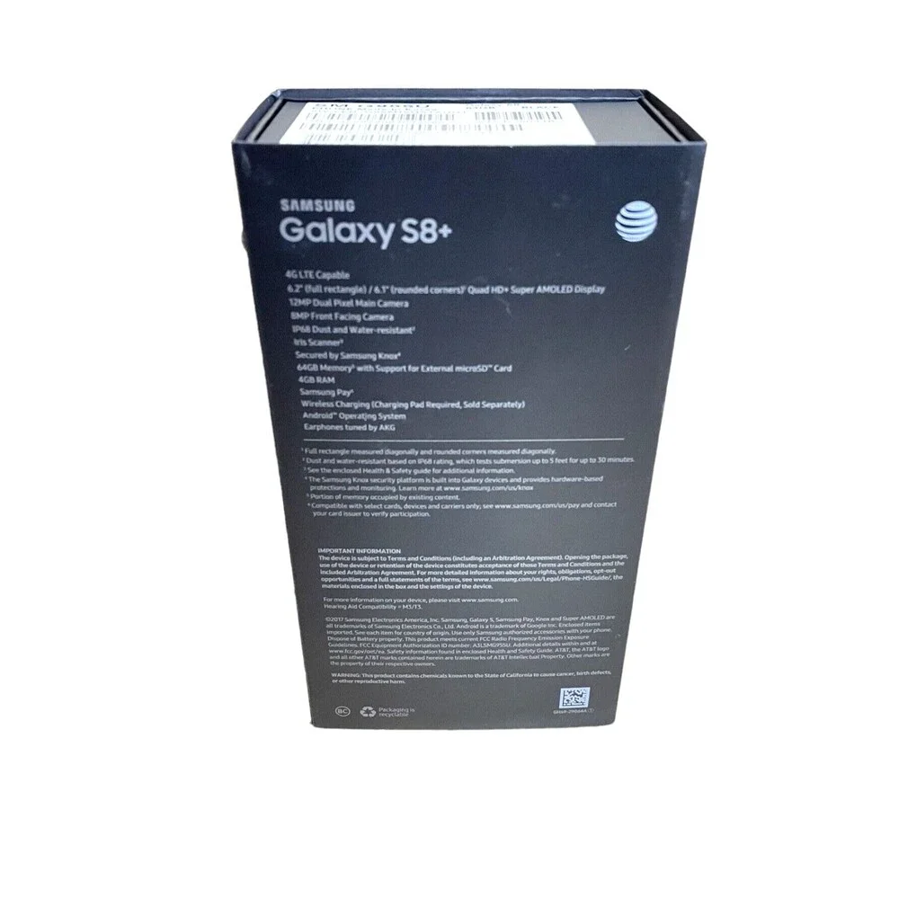 Samsung Galaxy S8+ 64GB Black Empty Phone Box Only